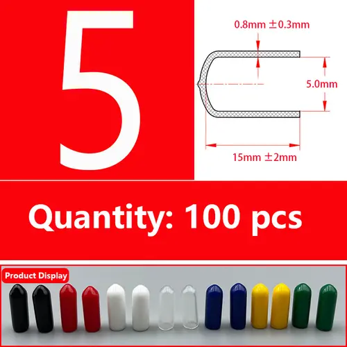 Rubber Cap Sleeve Soft Elasticity Silicone Protective Cover  Sealing Plug Thread Protection Sleeve Black Red White Blue 1.5-24mm - Image 11