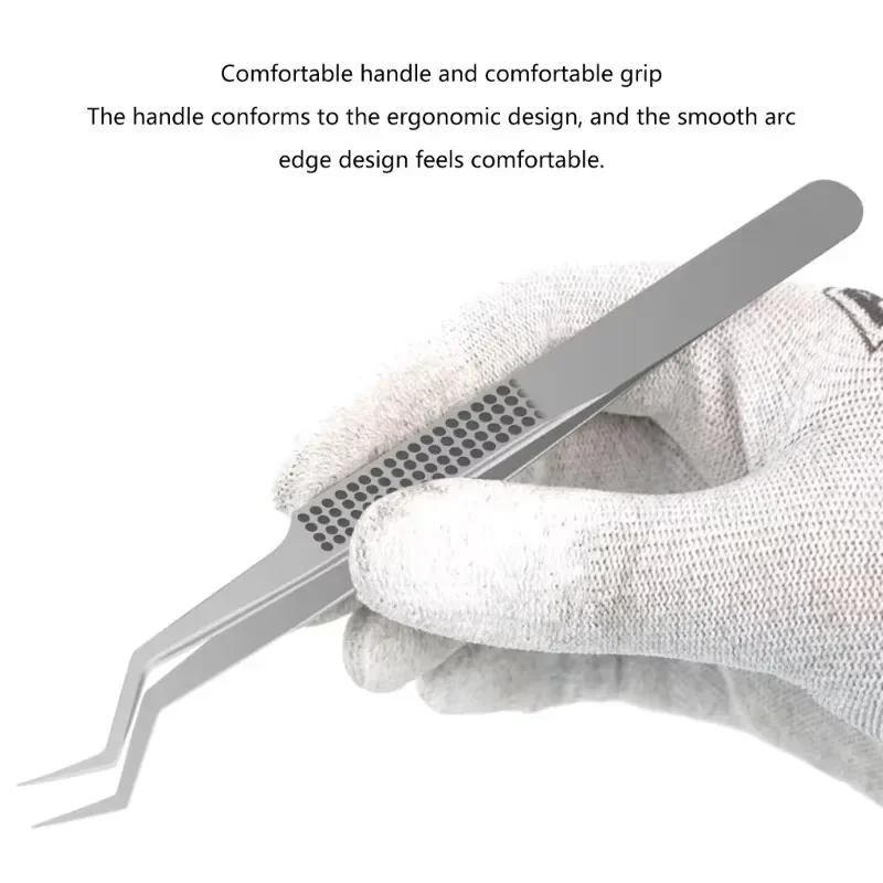 Tin Planting Tweezers Corrosion-Resistant Tools for Soldering and IC Chip Micro-repair Pliers Stainless Steel