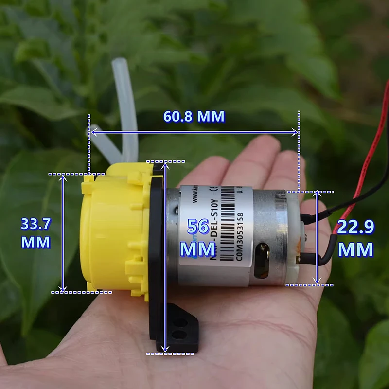 NKP-DEL-S10Y 소형 연동 펌프 5V 6V DC (수족관, 분석 실험실, 잉크 샘플링, 점적 관개용) - 액체 주입용 워터 펌프