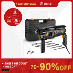 DKRH SERIES ELECTRIC DRIL WITH BMC & BASIC ACCESSORIESL MULTIFUNCTIONAL ROTARY HAMMER PERFORATOR DEKO