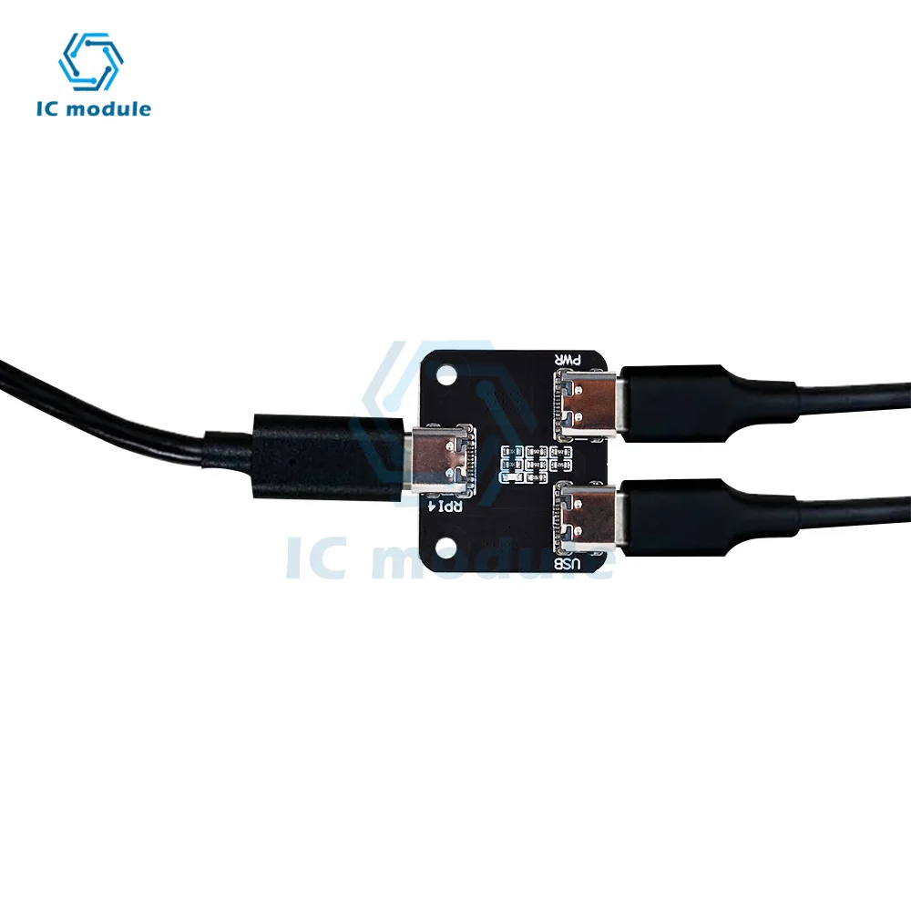 Type-C interface power splitter is suitable for Raspberry Pi 4 USB 1 to 2 module