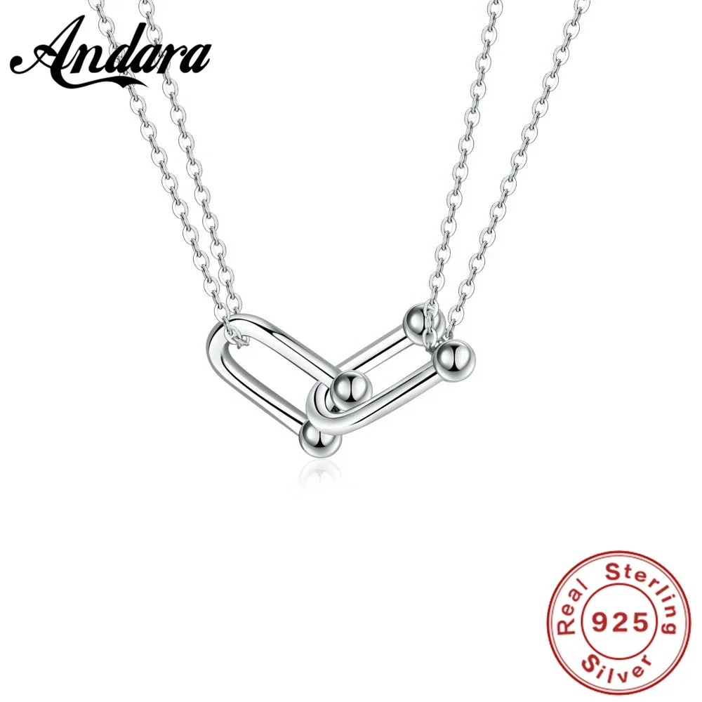 Silver Necklace 925 Sterling Silver Necklace Horseshoe Necklace For Women Charm Jewelry Gifts