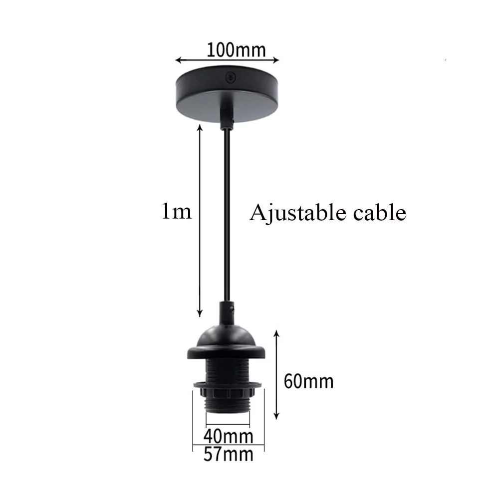 Lamp Bulb Holder Lamp Holder Lamp Base Vintage Edison Lamp E27 Screw Base Hanging Pendant Light Fixture Full Tooth Fit for Lampshade Bulb Holder Industrial Ceiling Lam