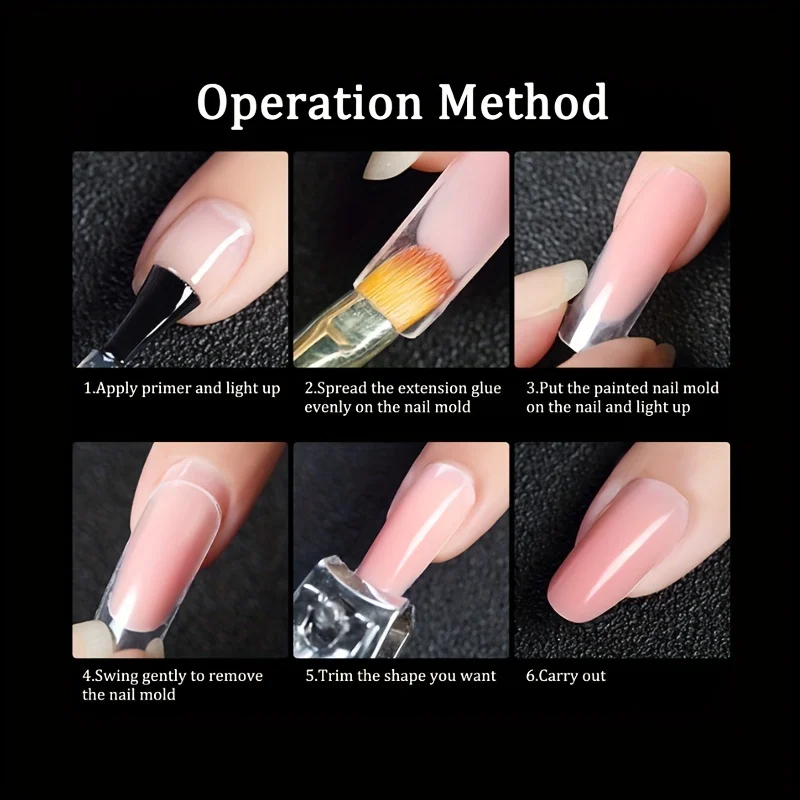 120Pcs Clear Full Cover Dual Nail System Uv Gel Acrylic Nail Art Scale U-Shaped Tips Extension