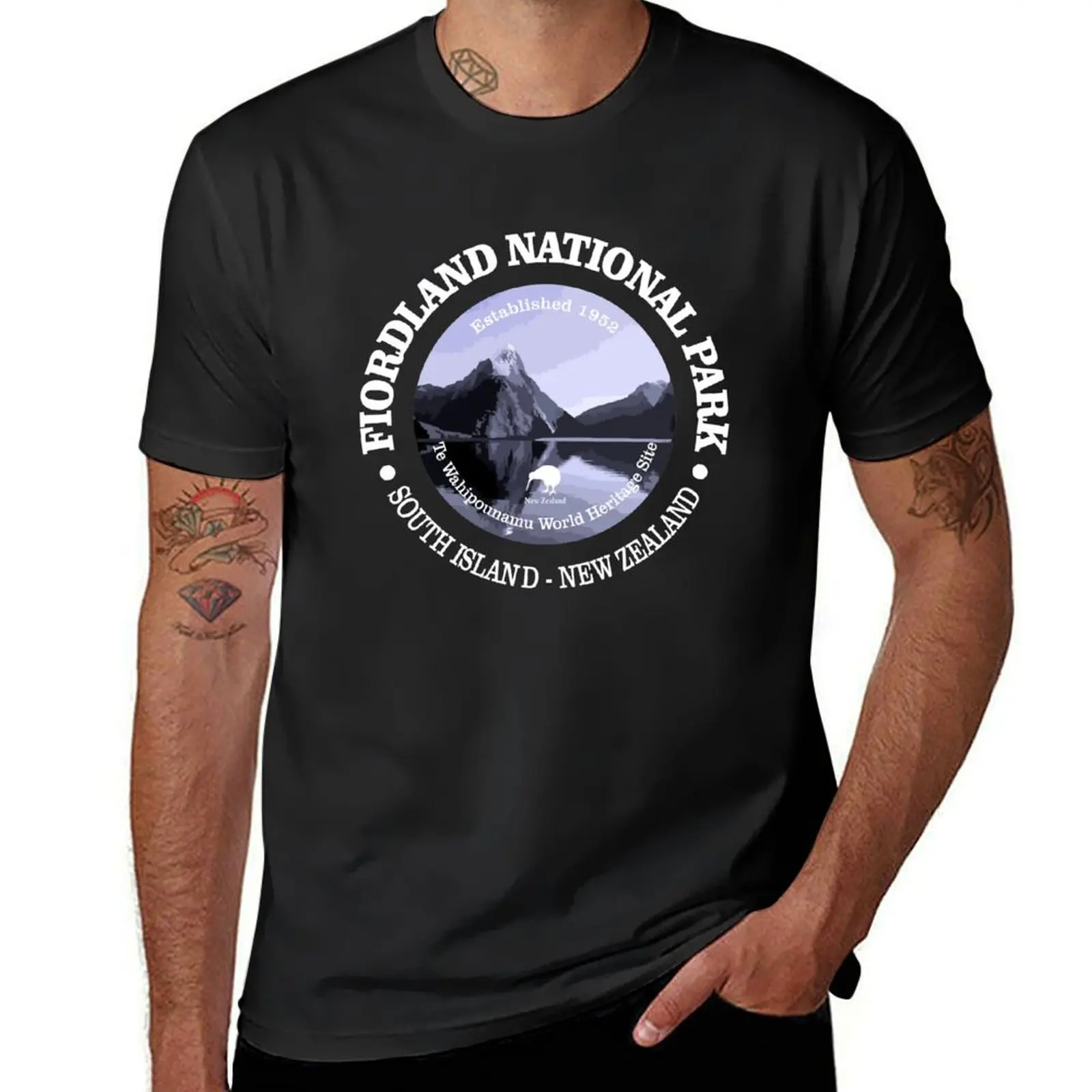 

Fiordland National Park (NP) T-Shirt boys animal print korean fashion t shirts for men