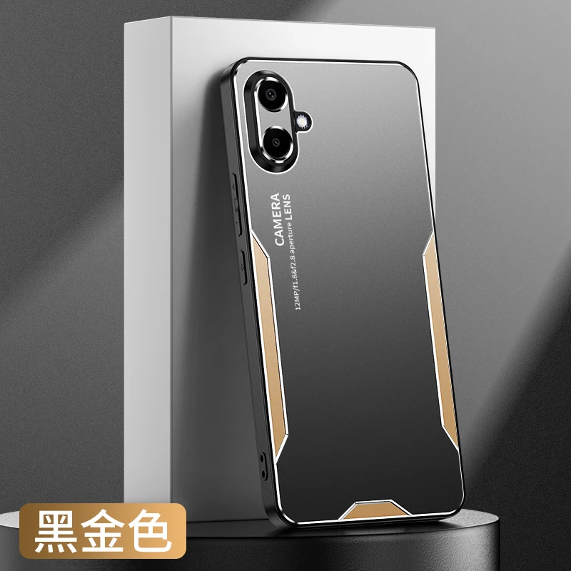 Luxury Metal Matte Camera Protection Phone Case - Shockproof Bumper Cover