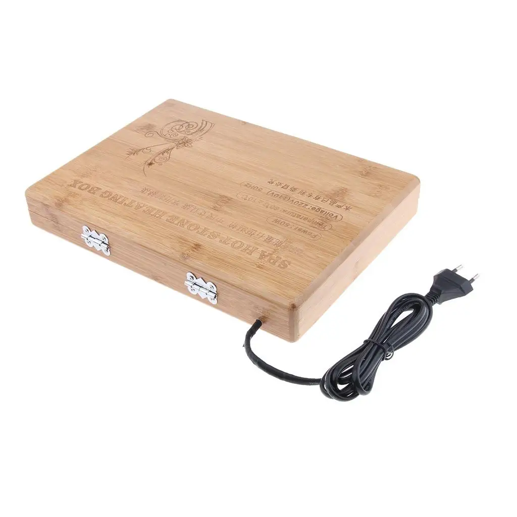 1Pcs Spa Massage Hot Heating Box Case Massage Stone Warmer Case Heater Eu Plug