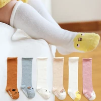 Cartoon Children Long Socks Soft Cotton Baby Knee Protection Stockings Solid Color Toddler Anti Slip Floor Sock Kids Sokken Sox 2