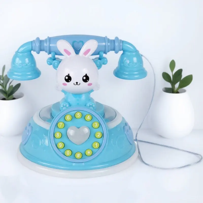 플라스틱 다이얼 시뮬레이션 전화기 놀이집 역할놀이 교육용 가전제품 어린이용 어린이 인터랙티브 지능 개발