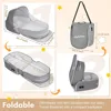 Baby Travel Bassinet Portable Bassinets - Foldable Baby Co-Sleeping Bed Lightweight Travel Pod Infant Travel Bed 3