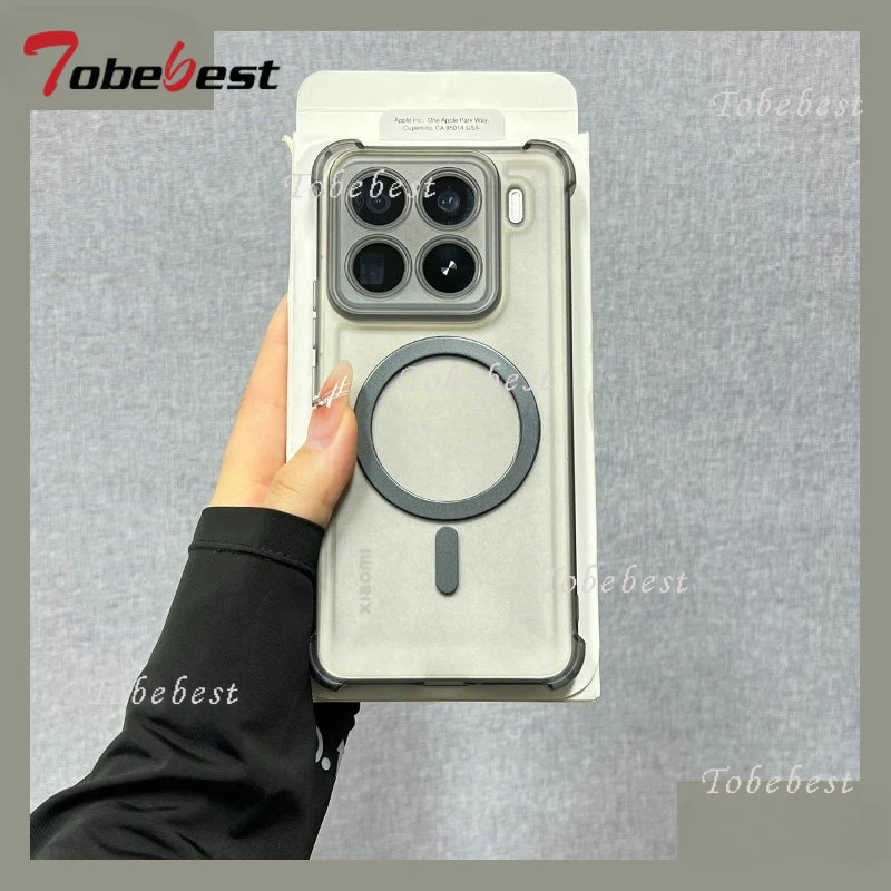 Airbag Shockproof Magnetic Wireless Charging Silicone Case with Magsafe Compatibility