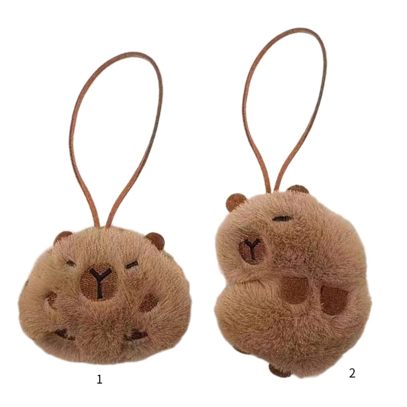 

Cute Capybara Keychain Charm Adorable Backpack Pendant Soft and Delicate Handmade Name Tag Ornament for Purse Hanger Decoration