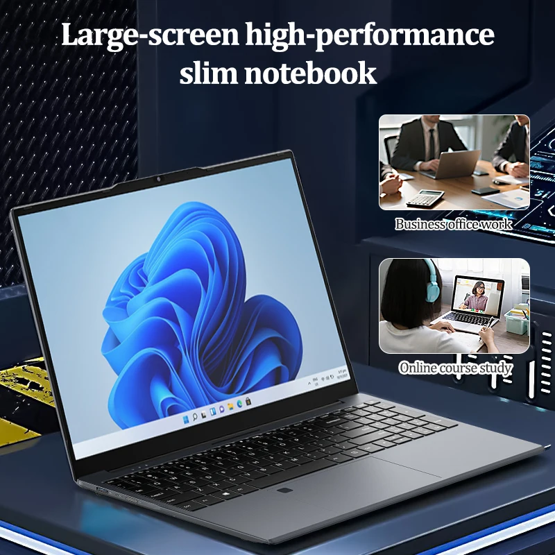 BEEX 15.6인치 지문 인식 부팅 인텔 코어 i3 6100 윈도우 11 DDR4 8GB 램 256/512GB SSD 2.4G/5.0G 와이파이 게이밍 노트북