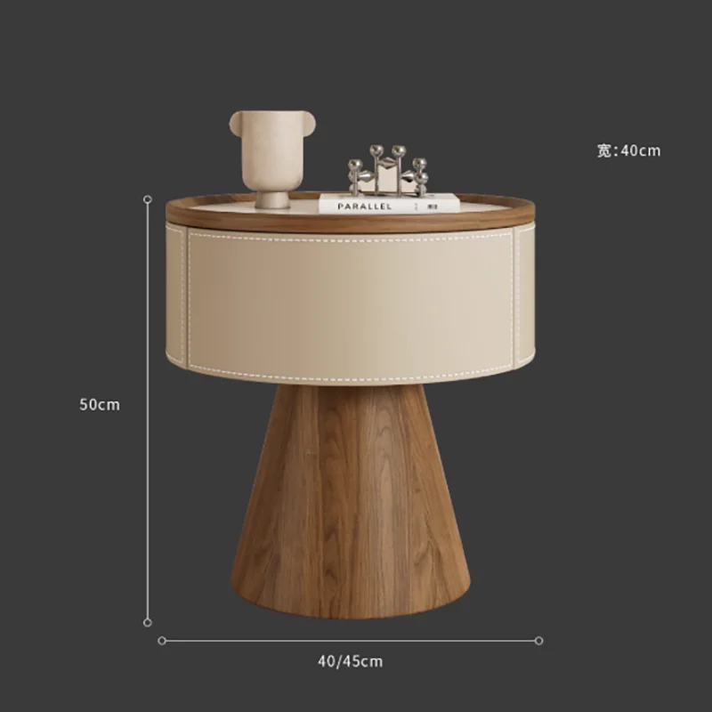 Round Design Bedside Tables With Drawers Premium Aesthetic Bedside Table Modern Luxury Mesitas De Noche Bedroom Furniture 2