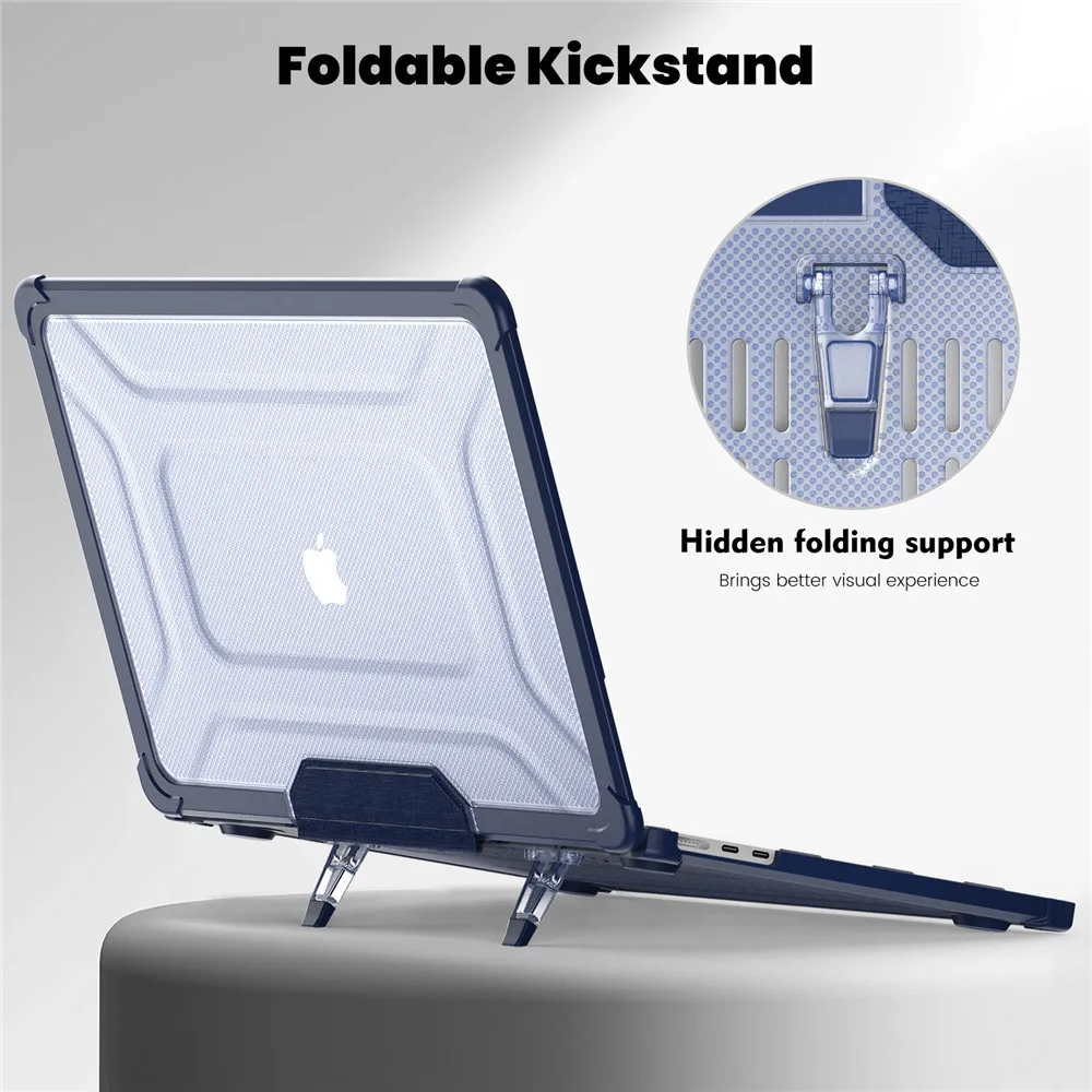 Concha Protetora para Macbook Air 13 Pro 13 m1 Chip m2 14 16 Estojo Protetor Choque Resistência Tampa do Laptop 13.6 15 2023