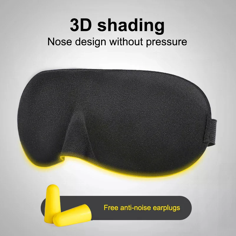 Ultra-Comfort 3D Memory Foam Sleep Mask - Light-Blocking Eye Cover with Ear Protection for Travel and Relaxation
