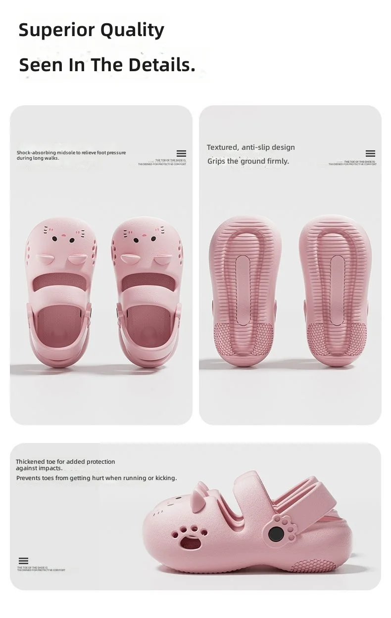 Süße Damen-Katzen-Clogs, leichte EVA-Slipper, atmungsaktiv, rutschfest, weiche Sohle, Garten- und Hausschuhe, sommerliche Freizeitschuhe für Damen, Alltagsschuhe – Detail 10