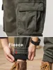 2023 New Multi-Pockets Winter Cargo Pants Men Fleece Liner Thick Warm Slim Fit Joggers Streetwear Casual Cotton Thermal Trousers 2