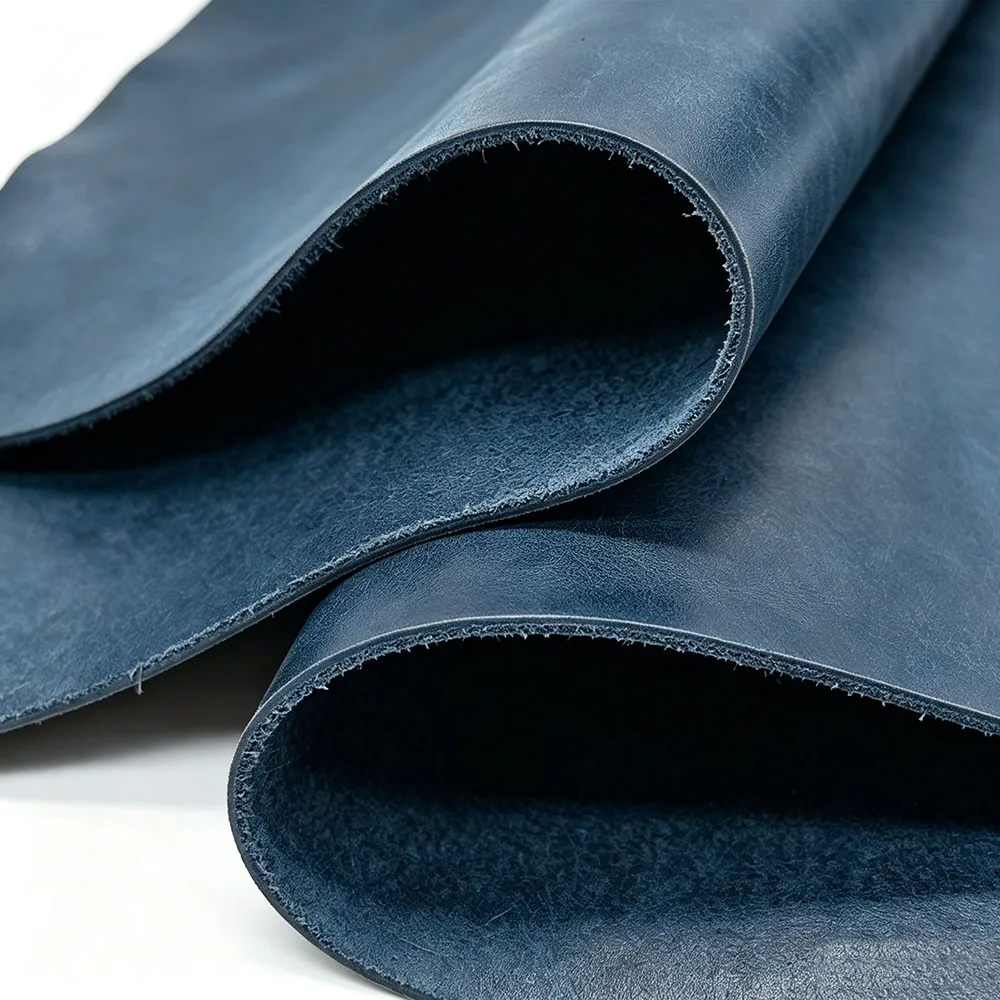 Premium Full-Grain Vintage Oil-Tanned Crazy Horse Leather