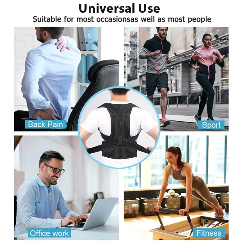 Posture Corrector Back Brace Lumbar Support Shoulder Support for Pain Relief Unisex