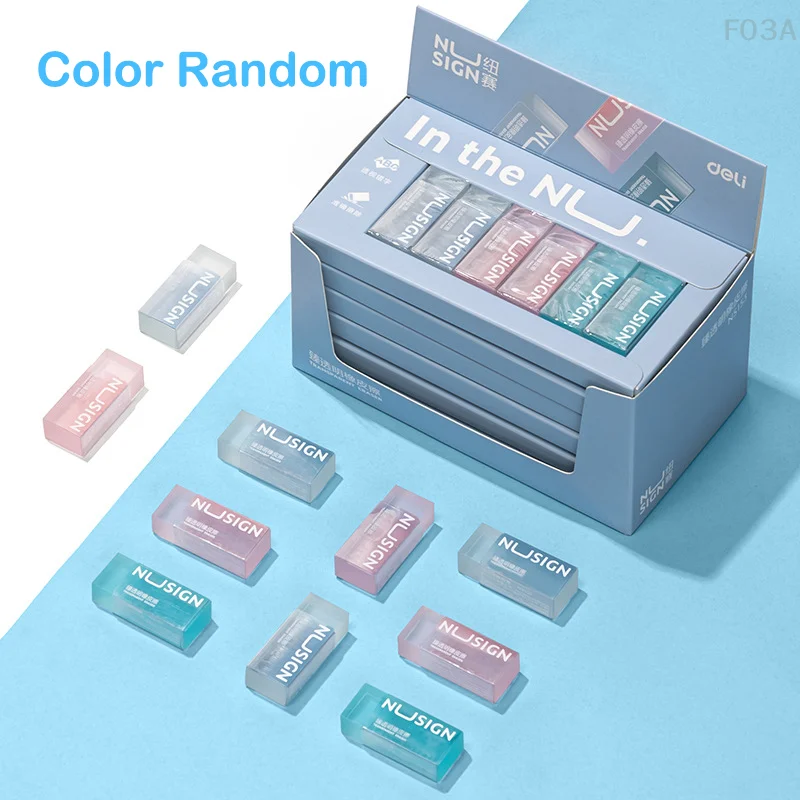 부드러운 고무 투명 지우개, 단순한 단색 지우개, 깨끗한 학생 문구 용품, 1PC