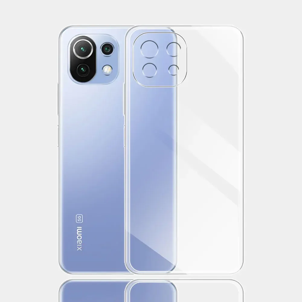 Enhanced Silicone Soft Clear Phone Case Cover for Xiaomi Mi 11 Lite Series
