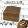 Wood Sound Box Walnut Wood Music Box Vintage Music Box Case Compact Wind up Musical Box Portable Musical Box for Friends 6
