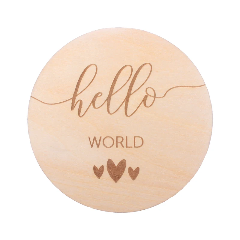 1pcs Newborn Milestone Card Wooden Commemorative Baby Birth Monthly Recording Cards Infant Photography Props cheap newborn photography near me Baby Souvenirs
