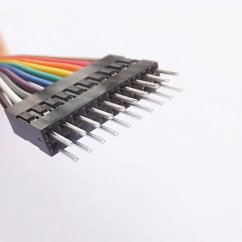 5PCS 2.54MM Dupont Male Female Terminal Wire Double Row Connector Set - 2P/3P/4P/5P/6P/9P/10P Cable Description Image.