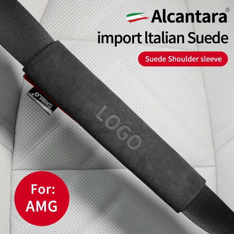 

Car safety belt shoulder protector Alcantara suede For Mercedes Benz AMG W210 W211 A B C D M S R G Class w204 w205 w212 w213