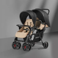Lightweight Twin Baby Stroller The Baby Stroller Can Sit or Lie Down Collapsible Front and Rear Seat Twin Stroller