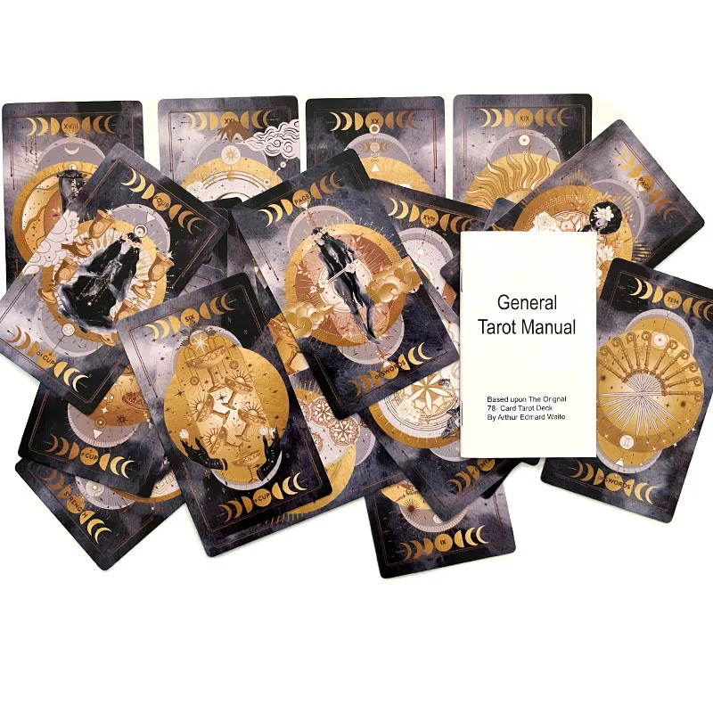 12x7cm The Lucine Divination Tarot Midnight Tarot Cards for Beginners with Guide Book 3
