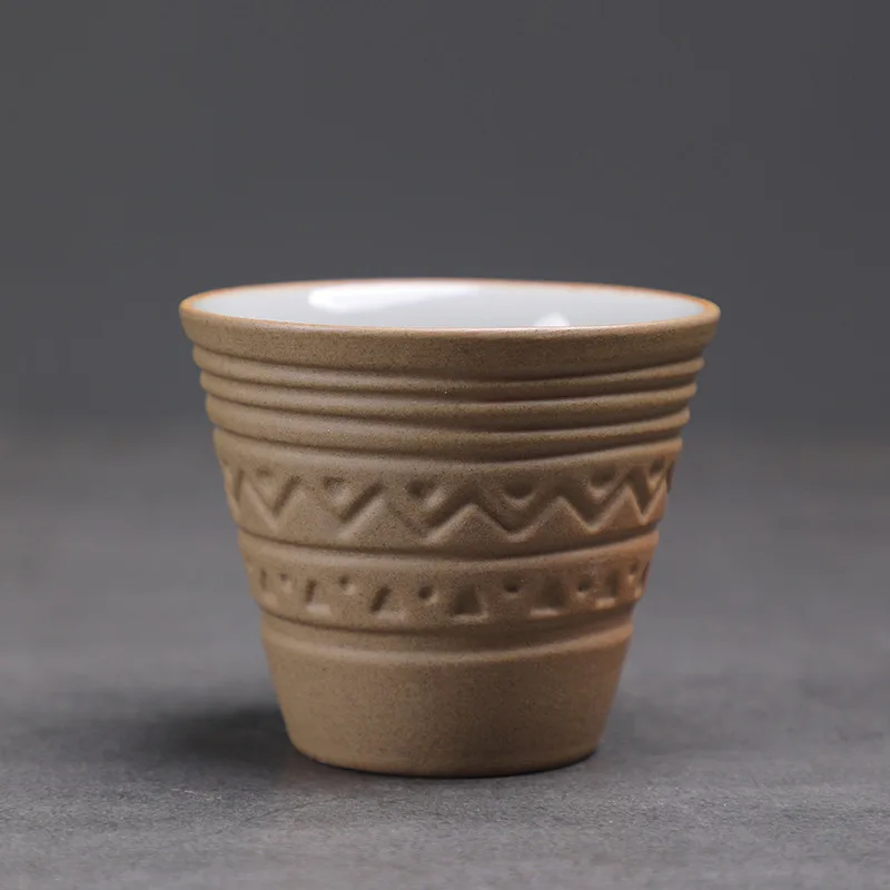 Saudi Arabian Coffee Cup Small Vintage Coarse Ceramic Concentrated Latte Cup Creative Antique Ceramic Afternoon Tea Cup