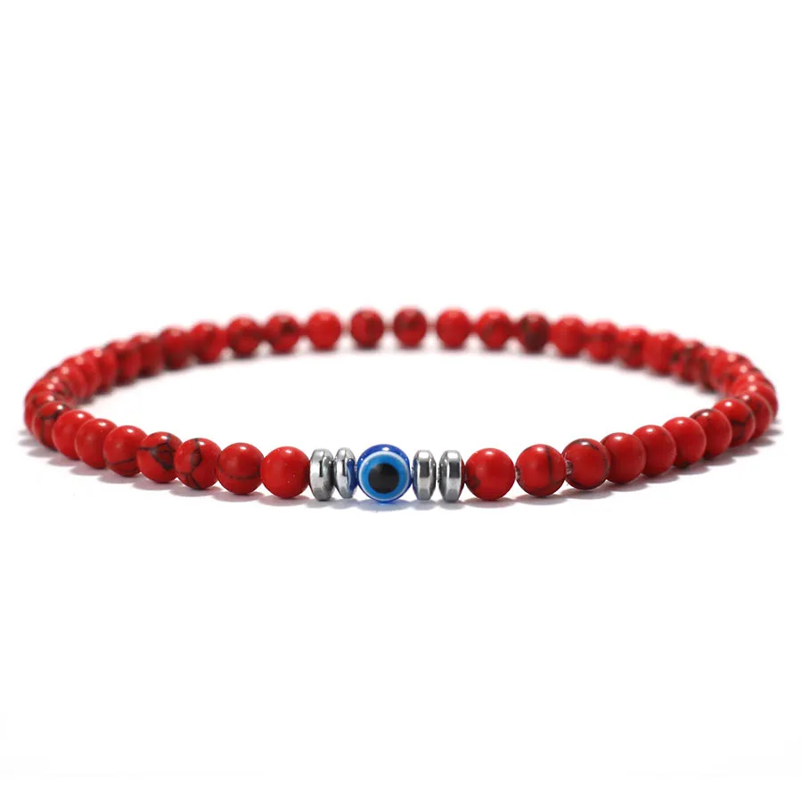 Stylish Evil Eyes Bracelet For Men 4mm Tiger Eyes Turquoises Beads Strand Braslet Handmade Leisure Pulseira Accessories Hombre charm bracelet,beaded bracelet