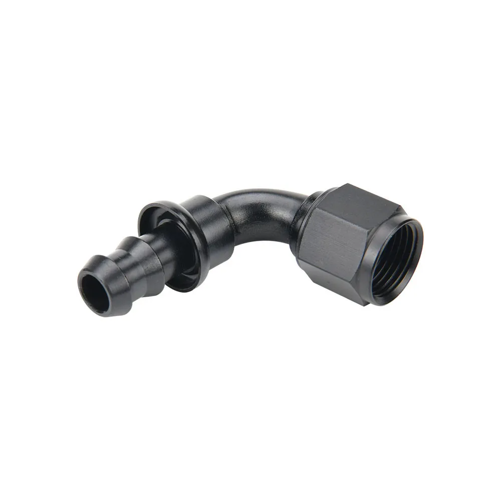 Push Lock Barb Type Hose End Fittings 4AN 6AN 8AN 10AN 12AN Straight 45 90 180 Degree For Rubber Line Oil Fuel Kits Hose Adaptor auto fasteners auto accessories hose fitting adapter