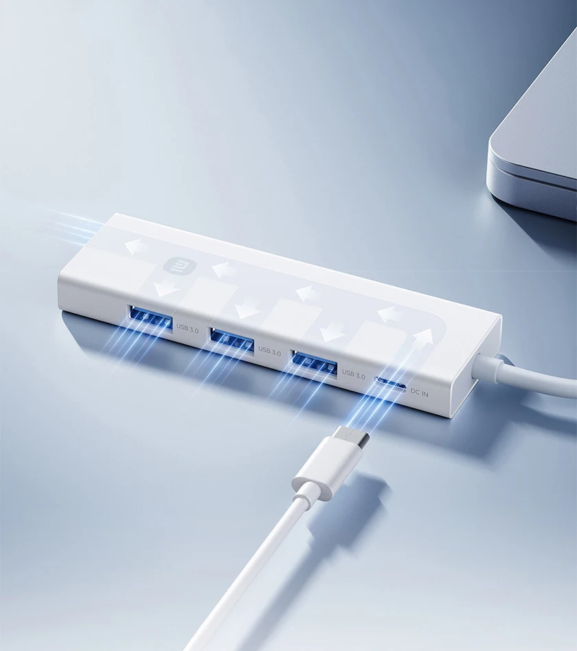Xiaomi 4in1 Dual Head Splitter Hub (XMSTFXQ01YM) description image 2
