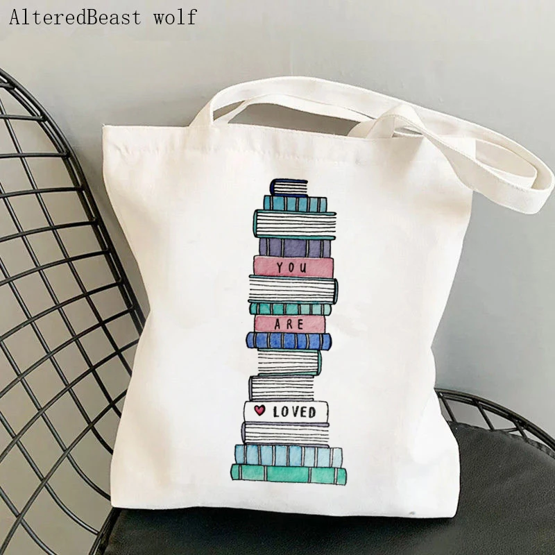 Women Shopper bag Vintage Inspired Floral Wildflower Book Bag Harajuku Shopping Canvas  Bag girl handbag Tote Shoulder Lady Bag