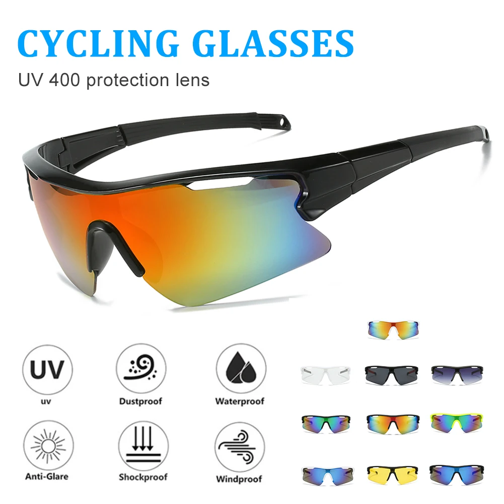 

New Sport Road Bike Sunglasses UV400 Rimless Cycling Glasses MTB Running Fishing Eyewear Male Bicycle Goggles Cyclist Eyewears