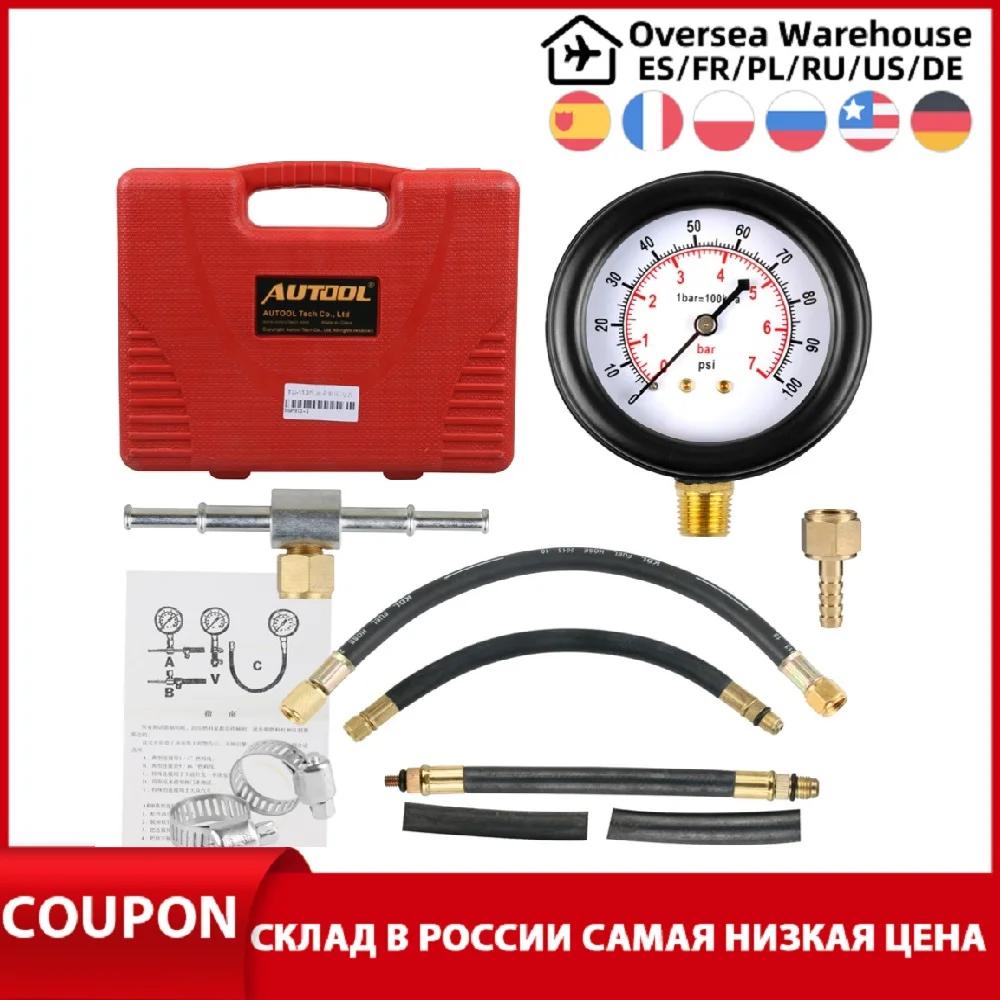 0100 Psi Fuel Injection Pump Injector Tester Pressure Gauge Test