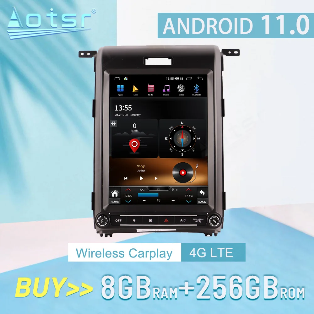 

Автомагнитола для Ford Raptor F150 2009-2014 CARPLAY, Android 12, стереоприемник, Авторадио, мультимедийный плеер, GPS-навигация