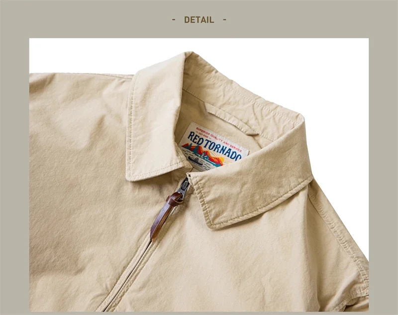 Red Tornado Lightweight Full-Zip Commuter Jacket Turn-Down