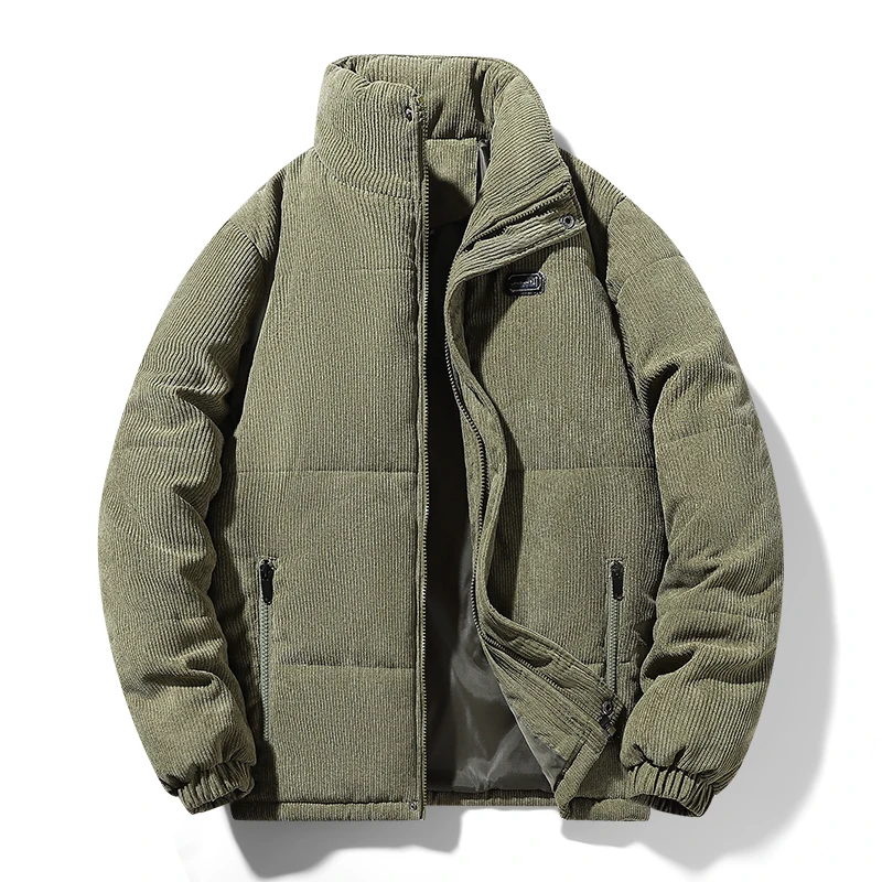 

Winter Jackets Men's Corduroy Parkas Cotton Padded Warm Autumn Coat Thick Vintage Korean Man Overcoat Windbreaker Clothing M-5XL