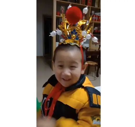 Sun Wukong Cosplay Pompon Headwear Prince Crown Party Favors Opera Bobbles Headband Accessories Funny Halloween Cosplay