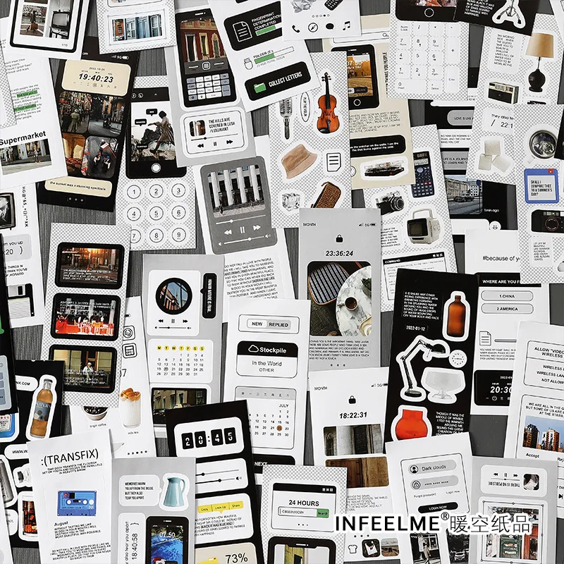 

20sets/lot Kawaii Scrapbook Stickers vintage mood Scrapbooking Supplies diary Planner Decorative Craft Stationery Sticker