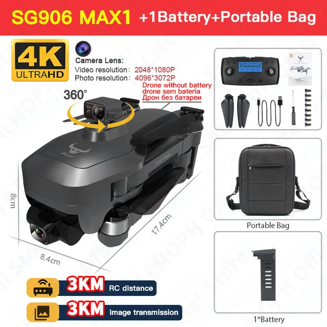 ホビーラジコン SG906 MAX SG906 MAX 1 / Pro 2 Professional FPV 4K Camera Drone with 3