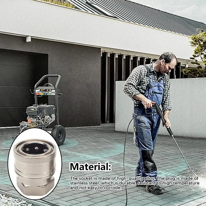 

High Pressure Washer PA Quick Connector High Pressure Car Washer Quick Connector Fixed Ball Quick Connector for Farmland Hoses