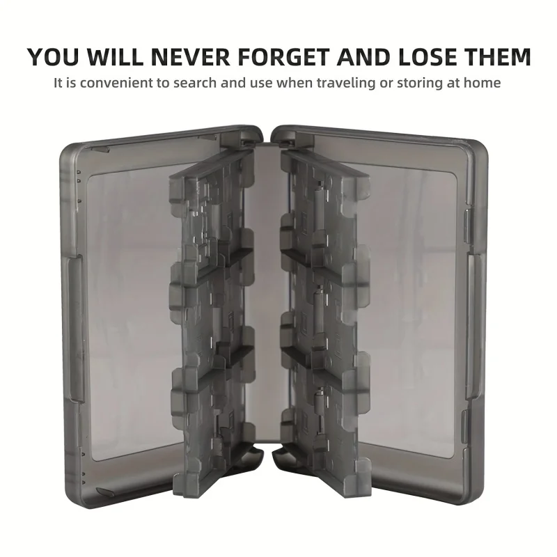 Compact 28-in-1 Game Cartridge Holder - Durable ABS Storage Box