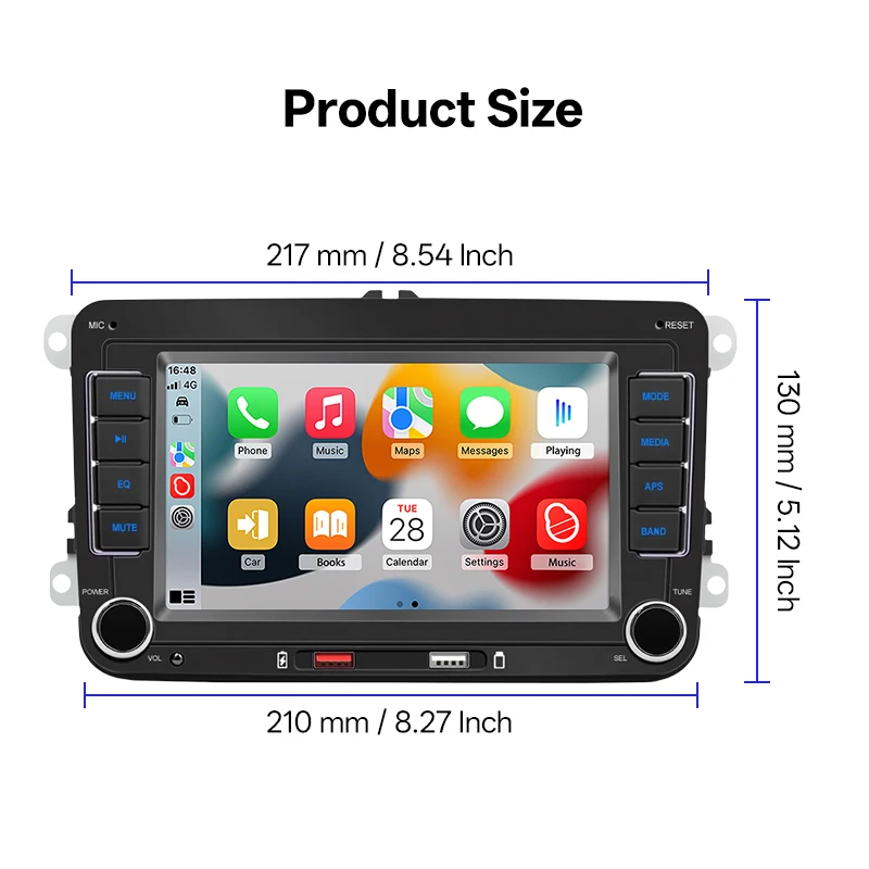 7" 2din Car Radio Multimedia Bluetooth MP5 Player With Wireless Carplay Android