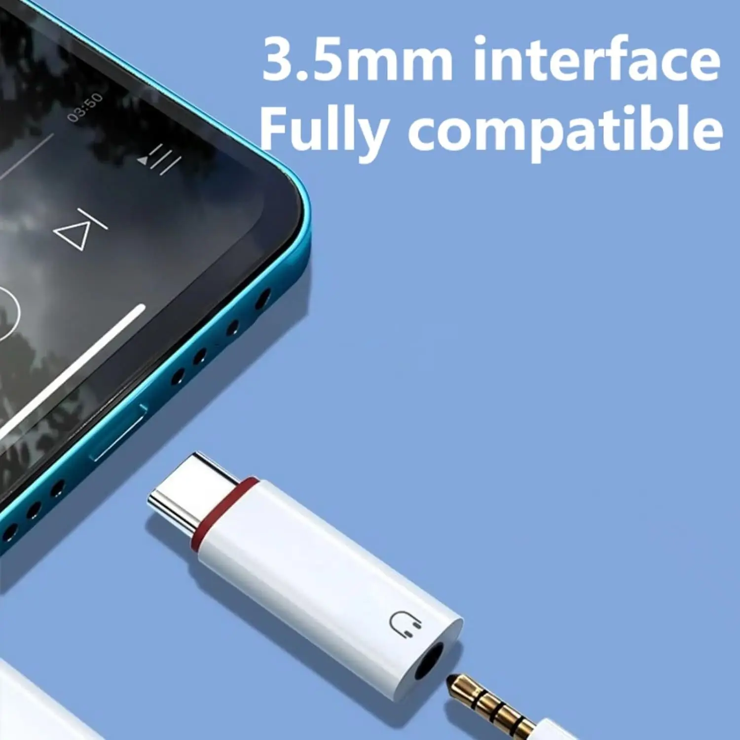 USB C - 3.5mm 이어폰 어댑터 3.5 잭 USB C 오디오 컨버터 (아이폰 15, 삼성 타입 C - 3.5mm 헤드폰 커넥터용)
