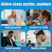 NOUVEAU Blocs anti-stress Squishy Ocean Cube, jouets sensoriels doux à remontée lente, cubes anti-stress pour l'autisme et l'anxiété, jouets Fidget, cadeau pour adultes 2